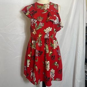 Red Dress w/ White Tiger Print